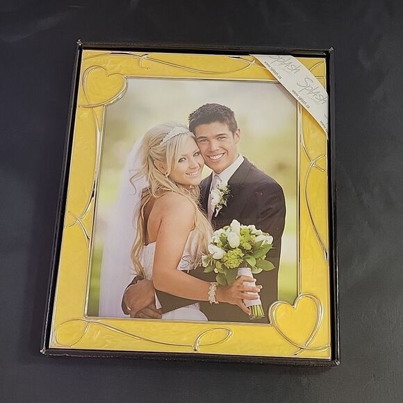 Splash True Love photo frame 5" x 7" Silver and Yellow plated - Picture 10 of 12